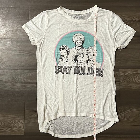Target Golden Girls T-Shirt Women's Medium 'Stay Golden' Mint Green and Cream - Picture 3 of 5